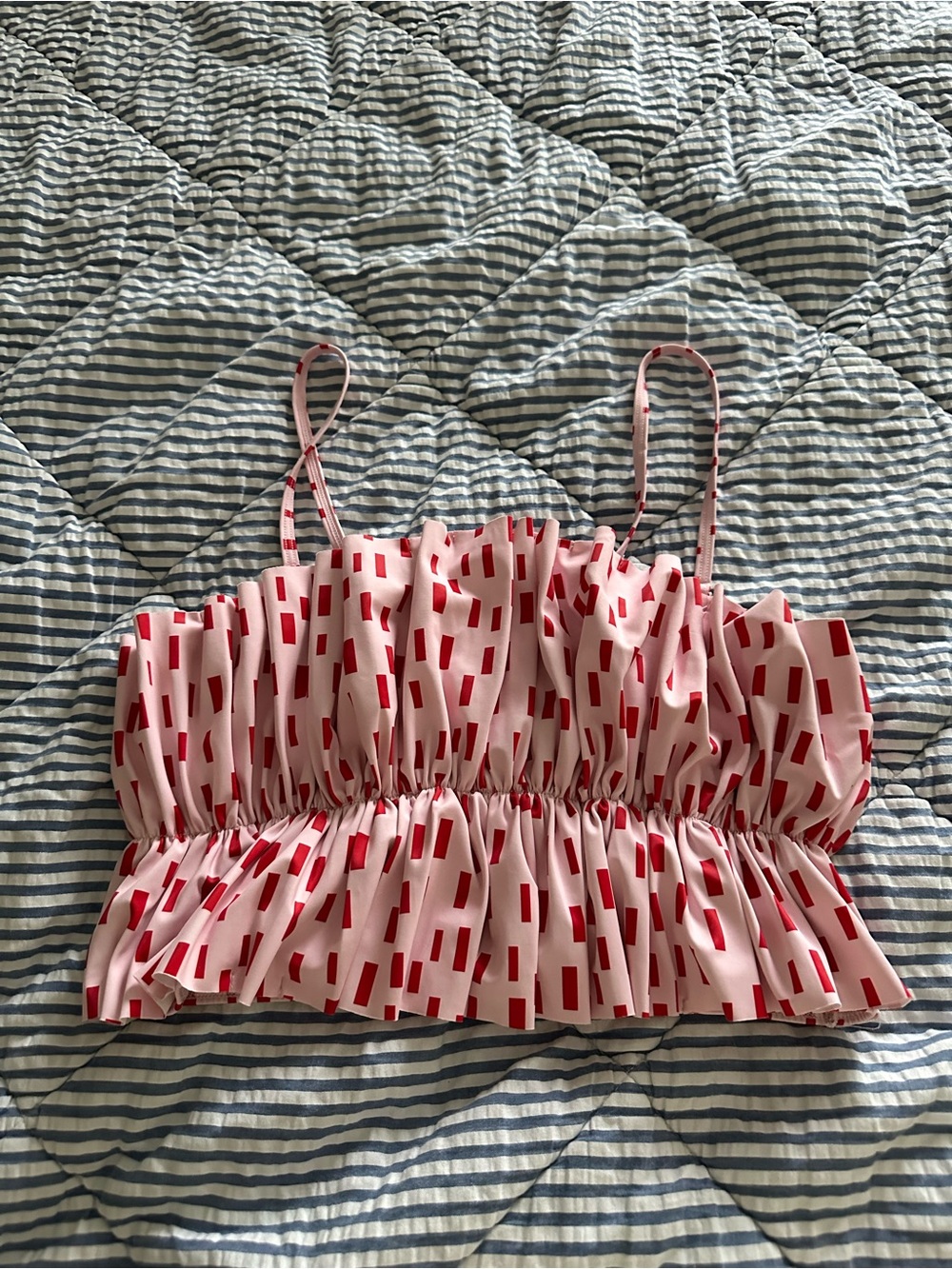 Kortni Jeane Large Dashing Pink Oversized Ruffle Top
